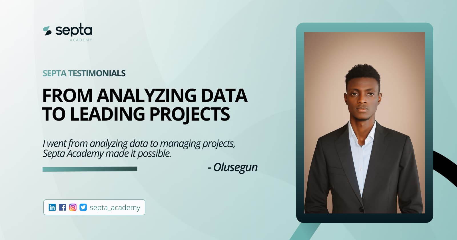 Septa Academy Success Story: From Data Analysis To Project Management